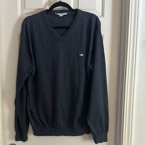 Southern tide men’s 100% cotton navy v neck sweater XL